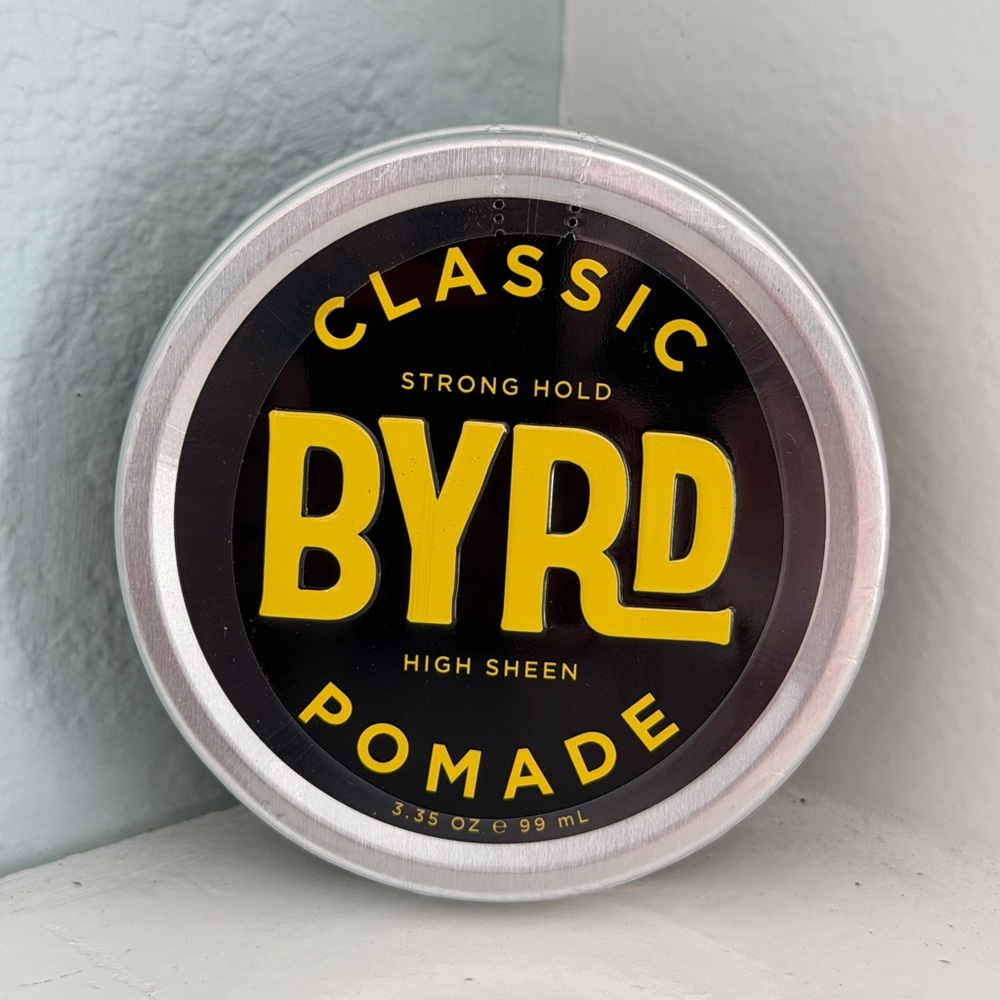 BYRD Classic Pomade - Strong Hold, High Shine Finish
3.35 oz NEW